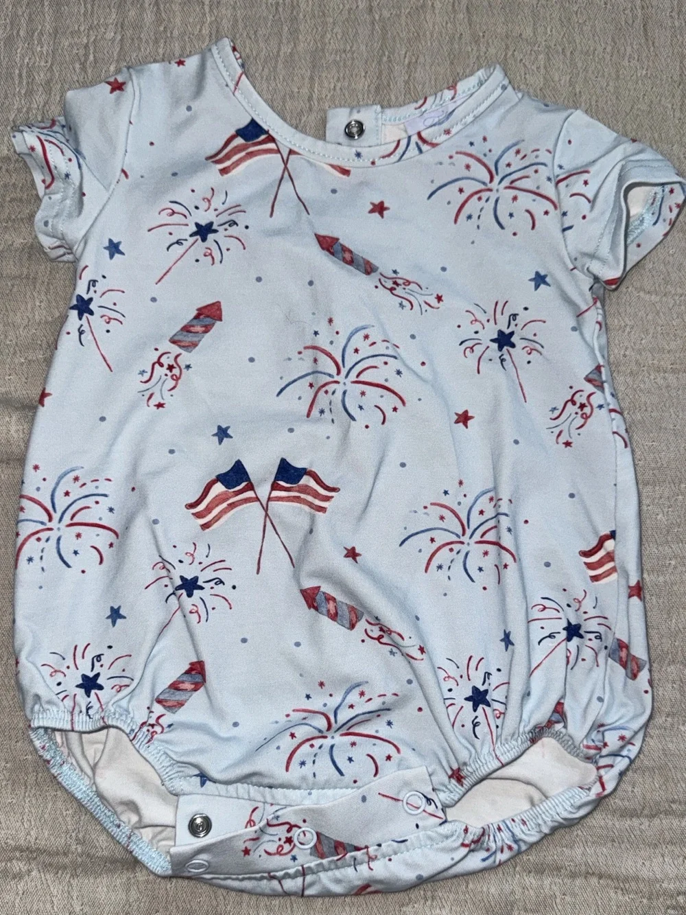 Three Little Ducks Fourth of July Onesie Bubble 3-6M